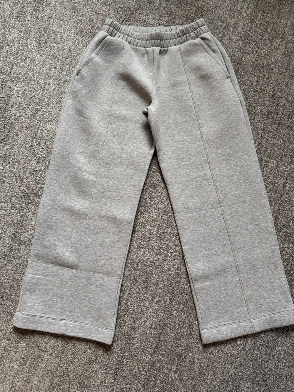 Old Navy Light Gray Wide-Leg Sweatpants